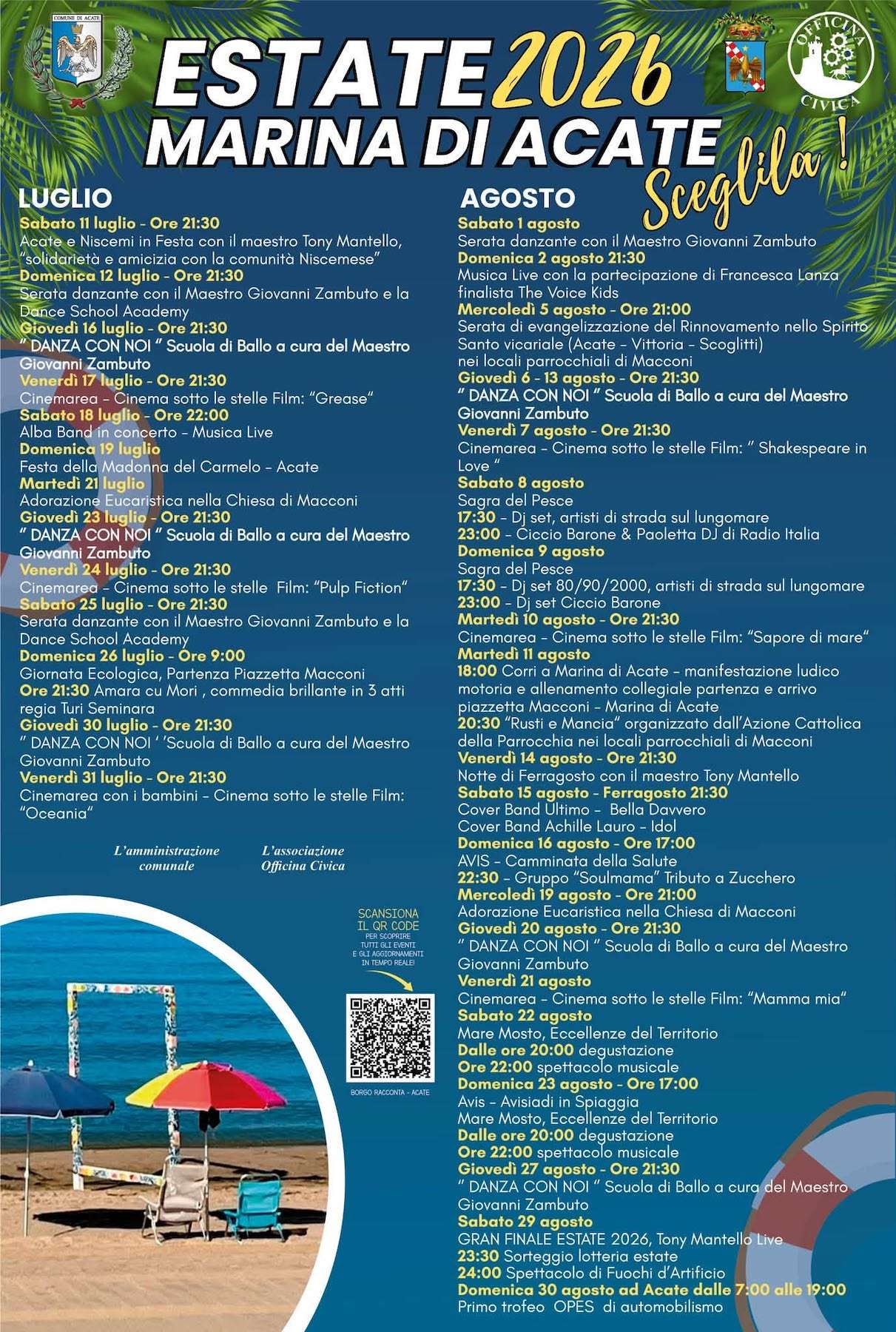 Programma Estate Acate 2026 Programma Estate Marina di Acate 2026 con eventi, spettacoli e manifestazioni estive