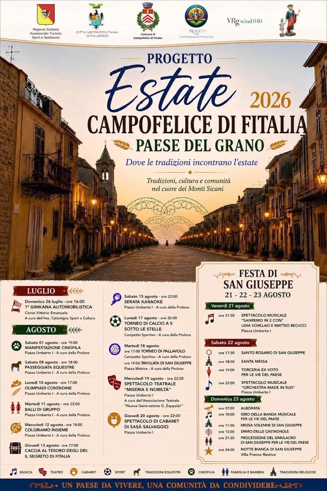 Programma Estate Campofelice di Fitalia 2026 Programma Estate Campofelice di Fitalia 2026 con eventi, spettacoli e manifestazioni estive