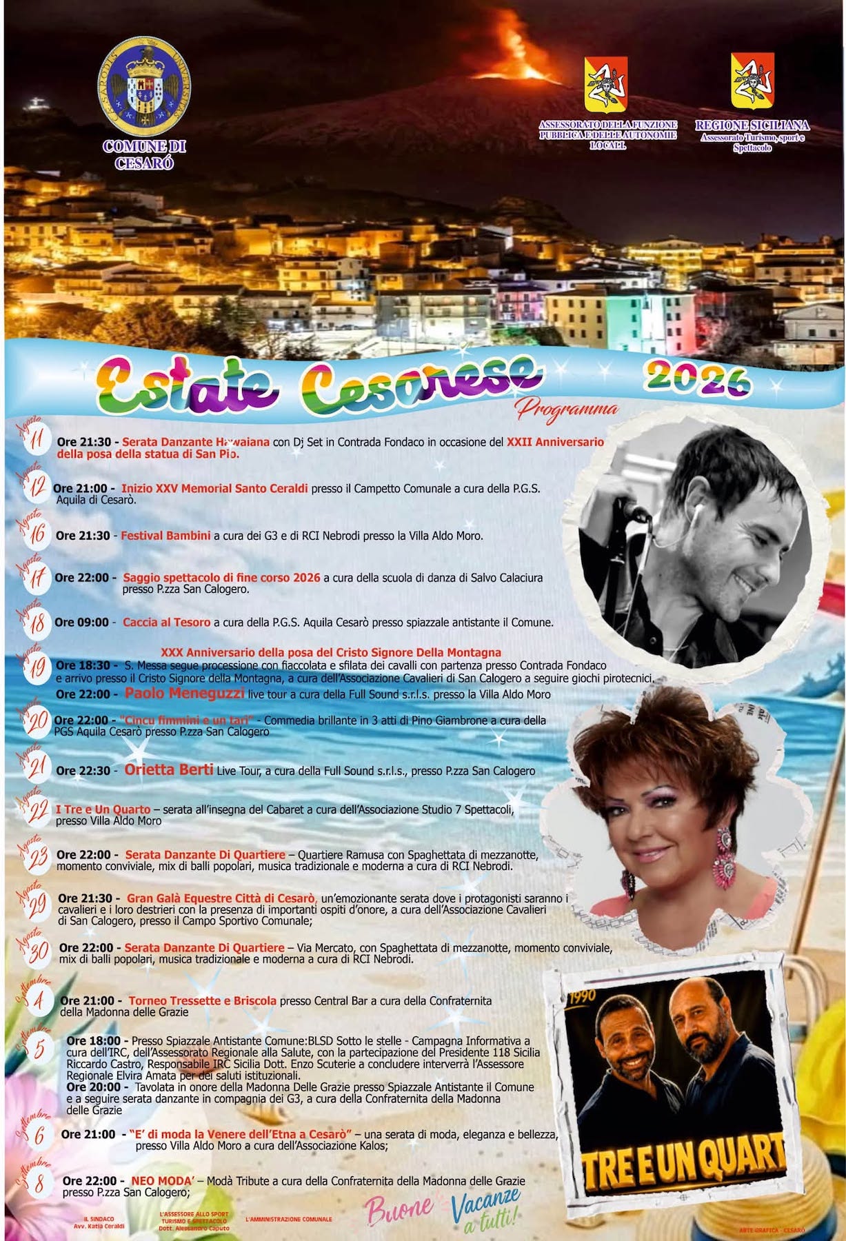 Programma Estate Cesarò 2026 Programma Estate Cesarò 2026 con eventi, spettacoli e manifestazioni estive