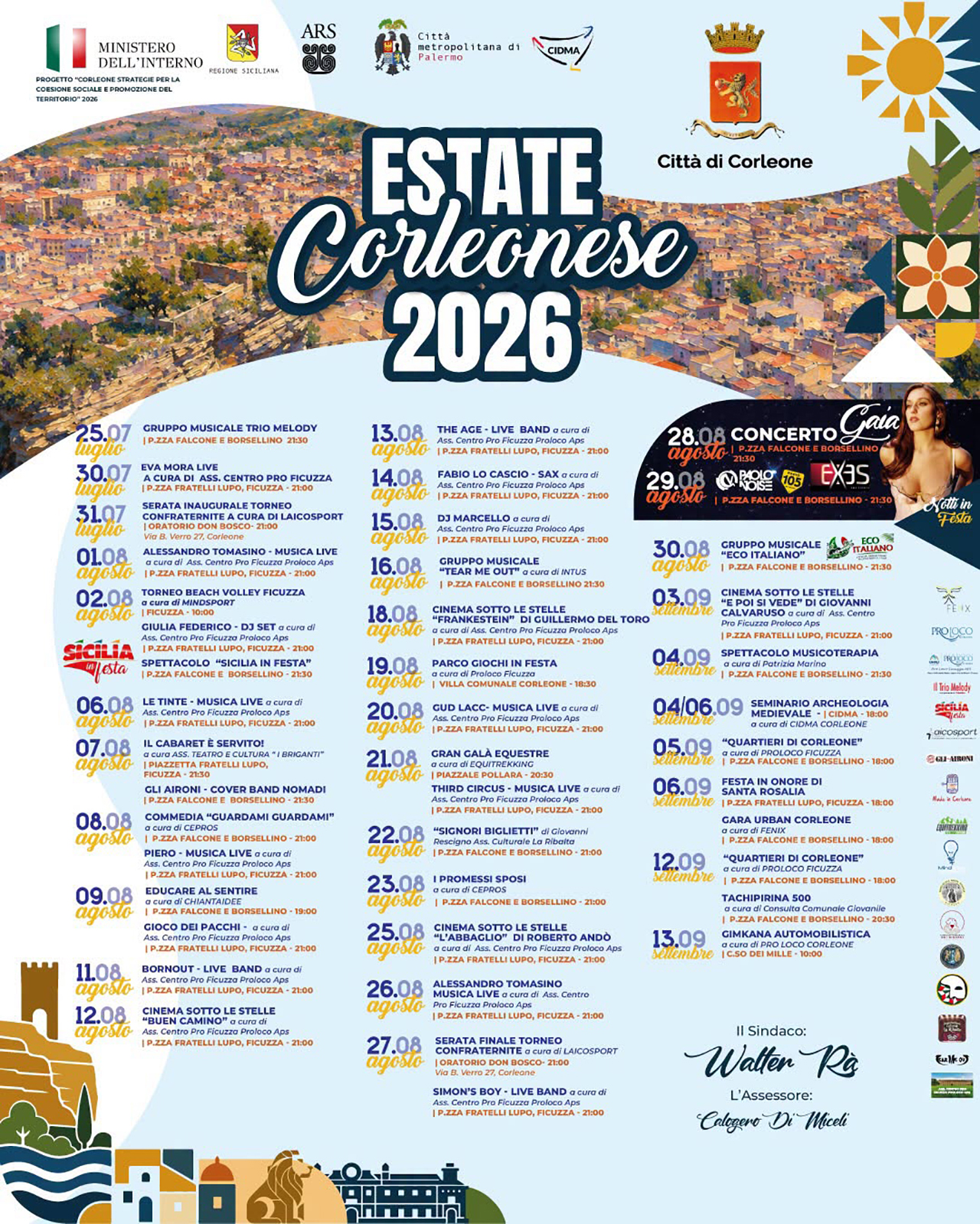 Programma Estate Corleone 2026 Programma Estate Corleone 2026 con eventi, spettacoli e manifestazioni estive