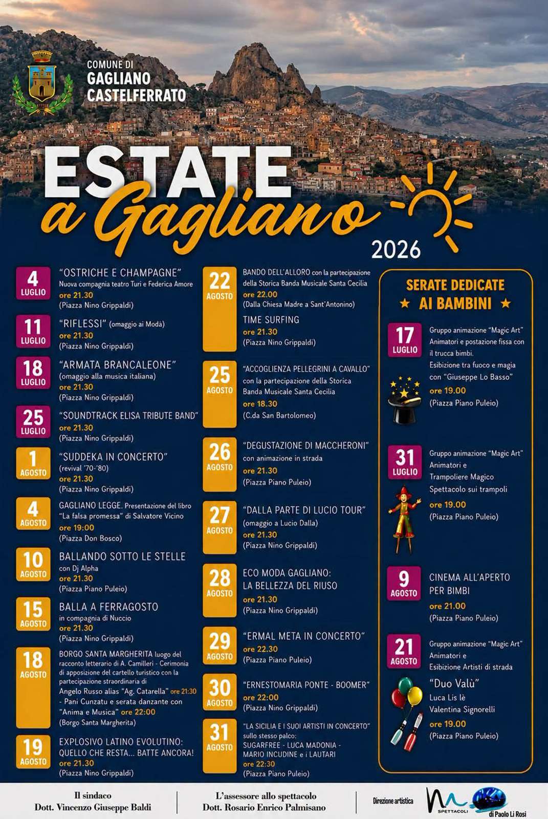 Programma Estate Gagliano 2026 Programma Estate Gagliano 2026 con eventi, spettacoli e manifestazioni estive