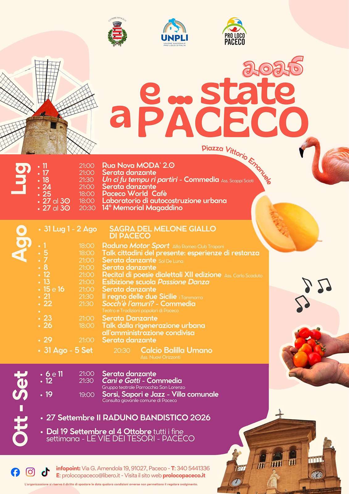 Programma Estate Paceco 2026 Programma Estate Paceco 2026 con eventi, spettacoli e manifestazioni estive