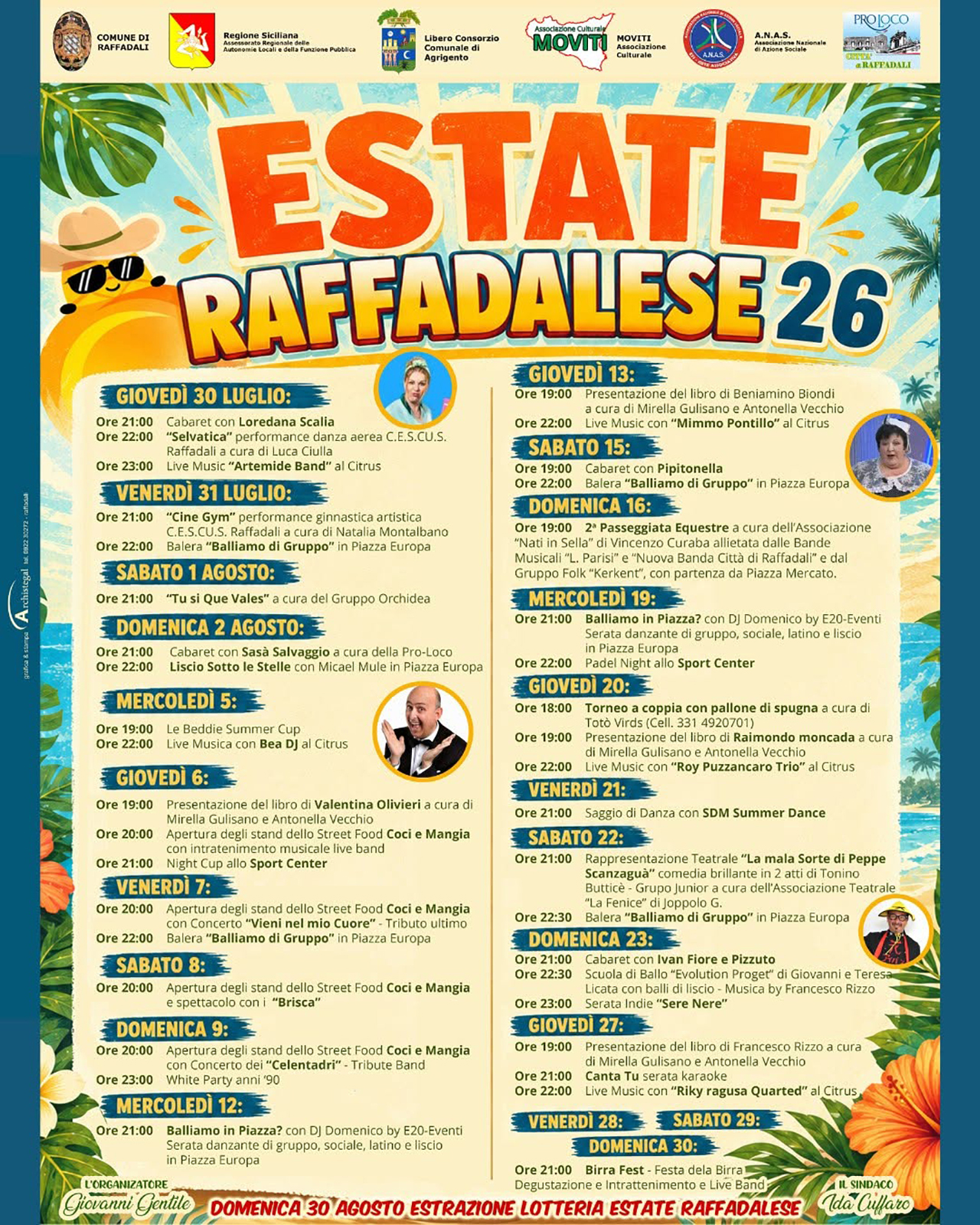 Programma Estate Raffadali 2026 Programma Estate Raffadali 2026 con eventi, spettacoli e manifestazioni estive