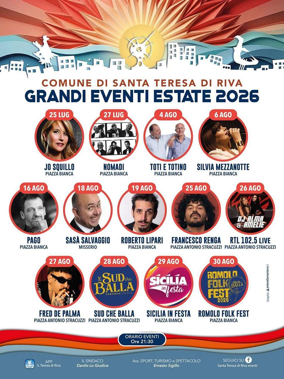 Programma Estate Santa Teresa di Riva Programma Estate a Santa Teresa di Riva 2026 con eventi, spettacoli e manifestazioni estive