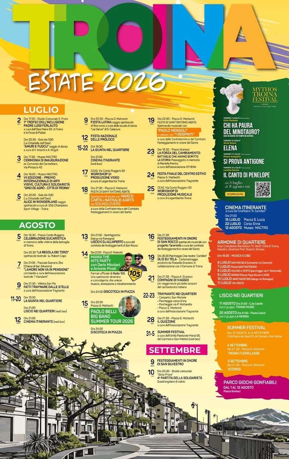 Programma Estate Troina 2026 Programma Estate Troina 2026 con eventi, spettacoli e manifestazioni estive