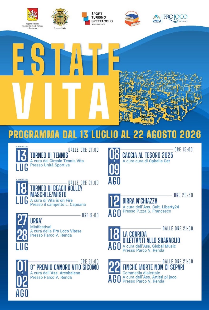 Programma Estate Vita 2026 Programma Estate Vita 2026 con eventi, spettacoli e manifestazioni estive